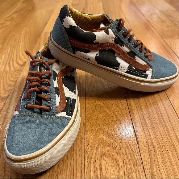 VANS Old Skool TOY STORY Disney Pixar Woody Cow Denim Men 6.5 Women 8 - Picture 12 of 16